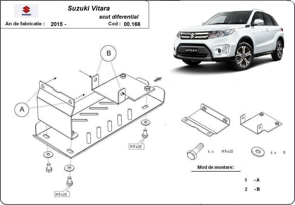 Protección del Diferencial Trasero Suzuki Vitara (2015-2022)