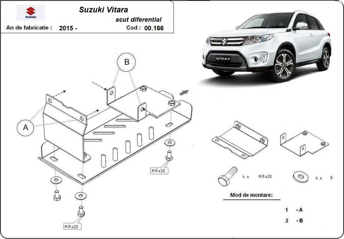 Protección del Diferencial Trasero Suzuki Vitara (2015-2022)