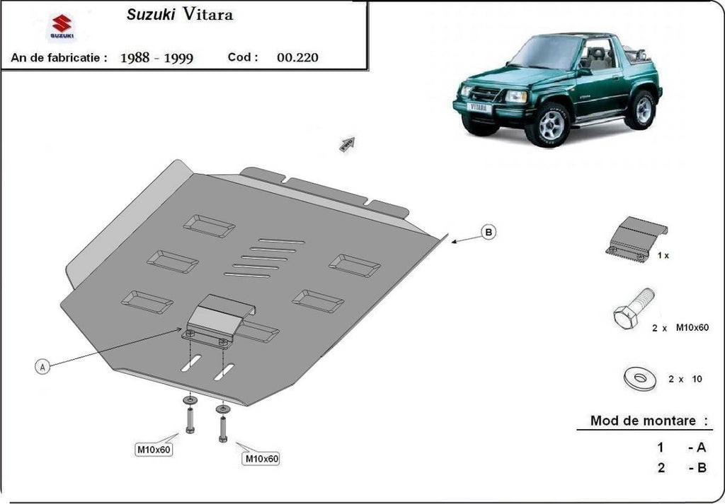 Protección de Caja de Cambios Suzuki Vitara (1988-1999)