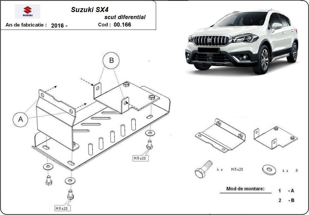 Protección del Diferencial Trasero Suzuki SX4 (2016-2022)