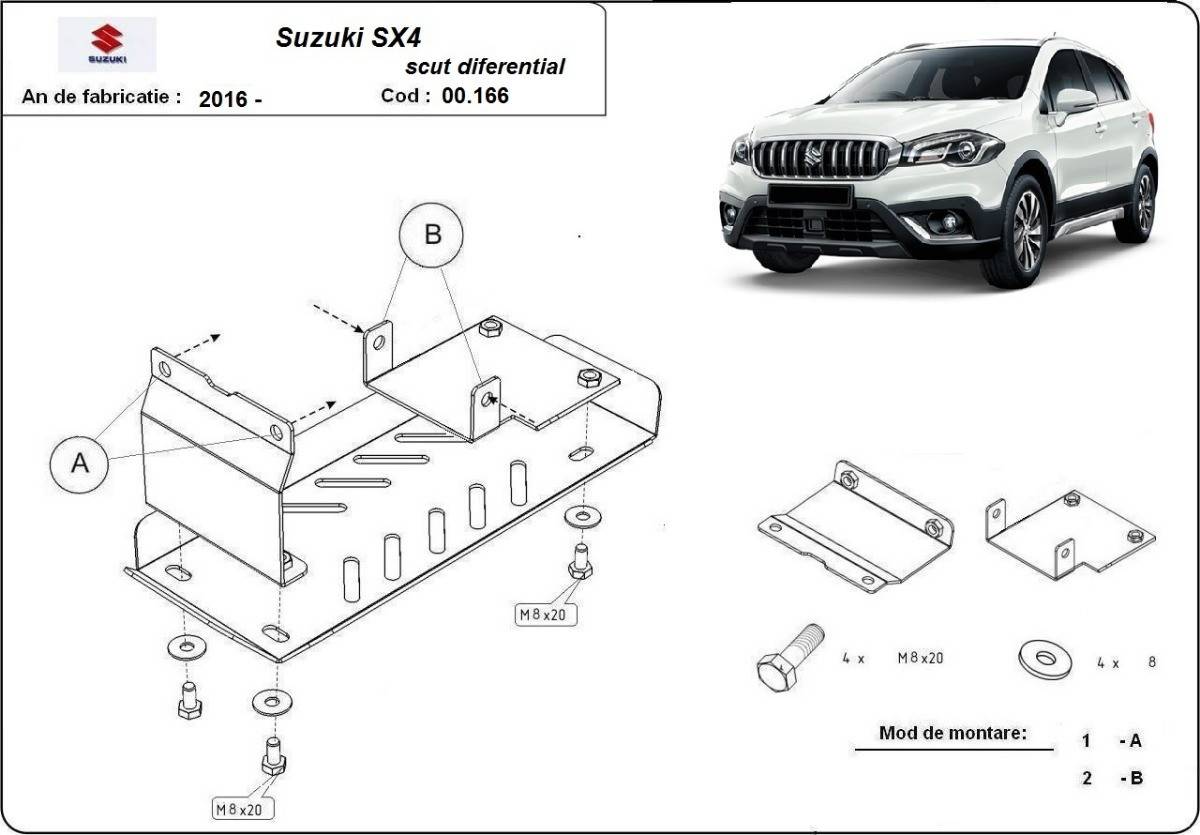 Protección del Diferencial Trasero Suzuki SX4 (2016-2022)