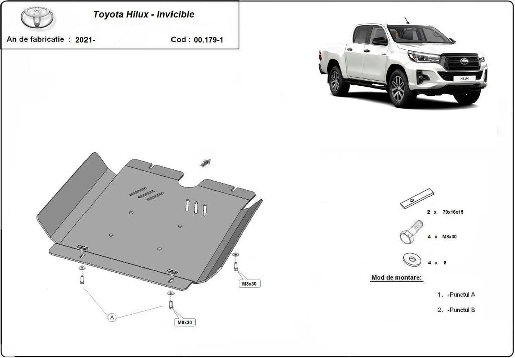 Protección de Caja de Cambios Toyota Hilux Invincible (2021-2022)