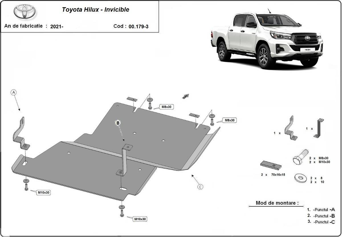 Protección del Diferencial Toyota Hilux Invincible (2021-2022)