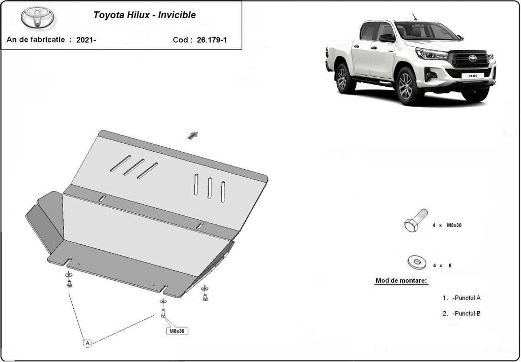 Protección de Radiador Toyota Hilux Invincible (2021-2022)