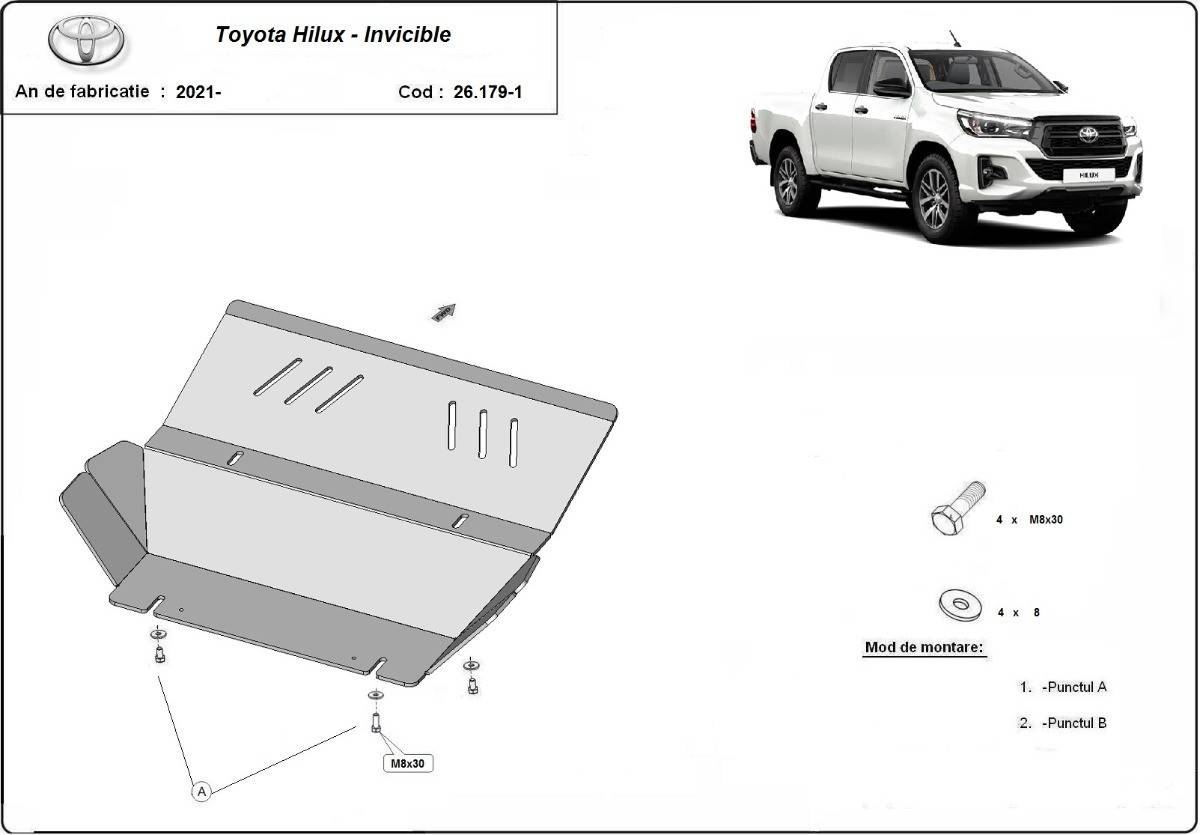 Protección Aluminio del Radiador Toyota Hilux Invincible "26.1791ALU" (2021-2022)