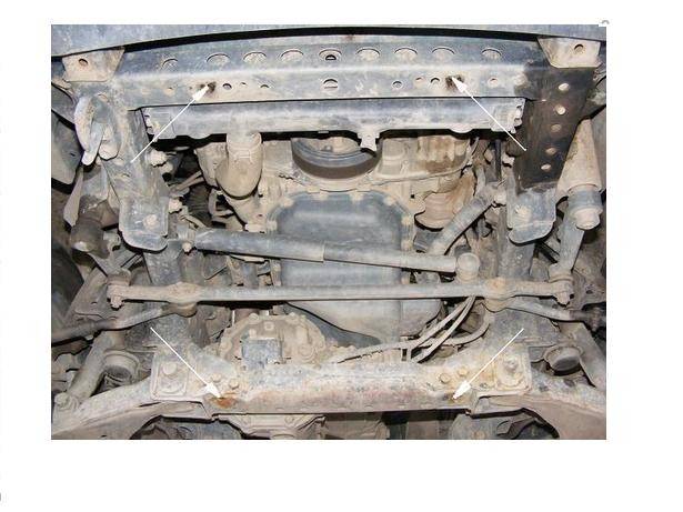 Cubre cárter metálico Toyota Hilux (2000-2004) a medida