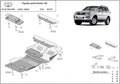 Cubre cárter metálico Toyota Land Cruiser J120 (2002-2009) a medida