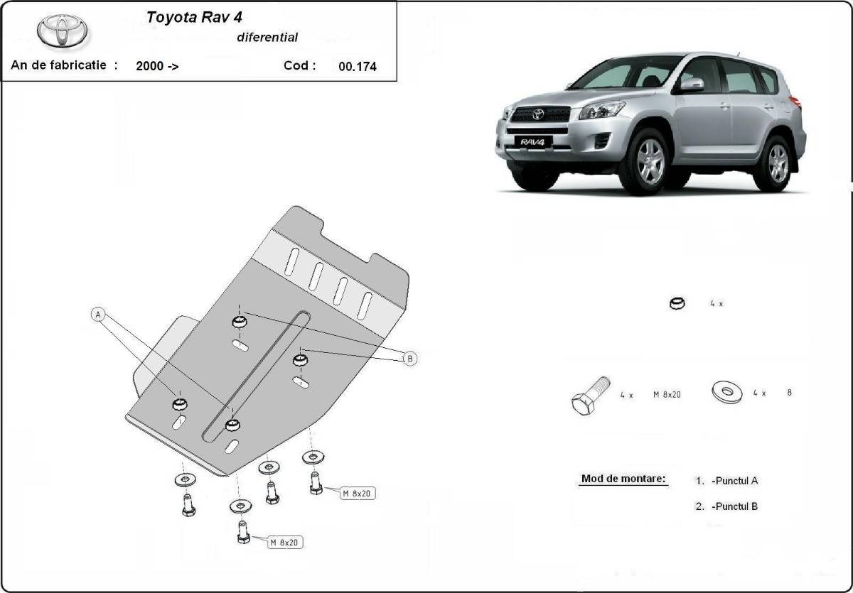 Protección del Diferencial Toyota RAV 4 (2006-2013)