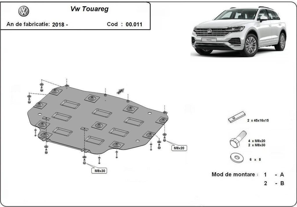 Protección de Caja de Cambios Volkswagen Touareg (2018-2022)