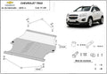 Cubre cárter metálico Chevrolet Trax (2012-2022) a medida