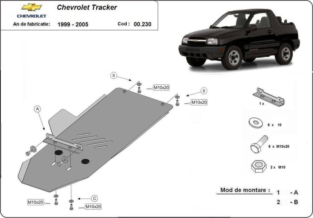 Protección de Caja de Cambios Chevrolet Tracker (1999-2005)