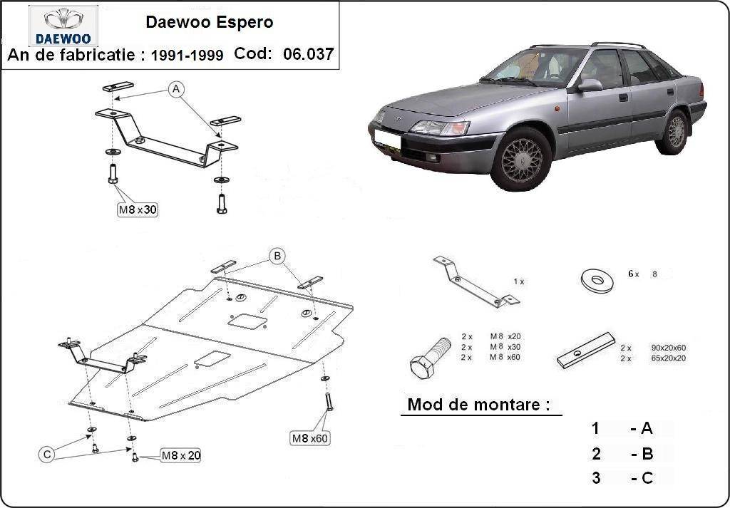 Cubre cárter metálico Daewoo Espero (1991-1999) a medida