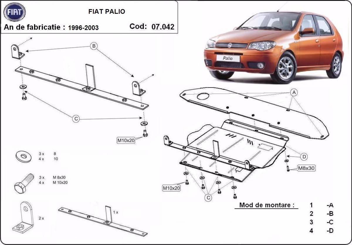 Cubre cárter metálico Fiat Palio (1996-2003) a medida