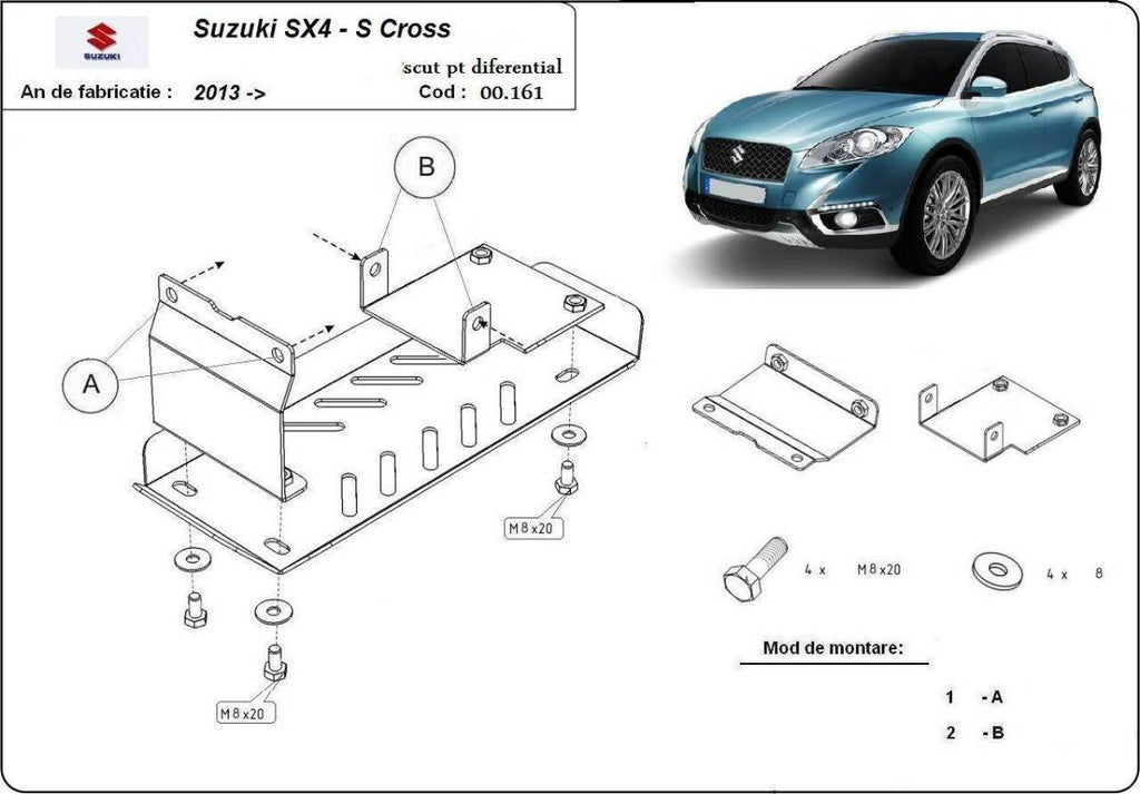 Protección del Diferencial Suzuki S-Cross - 4WD (2013-2022)