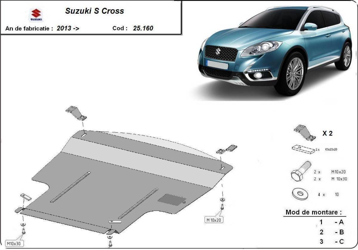 Cubre cárter metálico Suzuki S-Cross (2013-2022) a medida