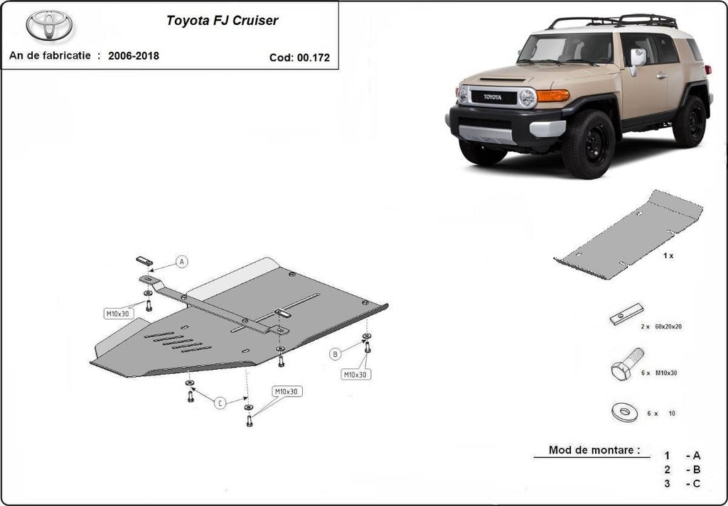 Protección de Caja de Cambios Toyota Fj Cruiser (2006-2018)