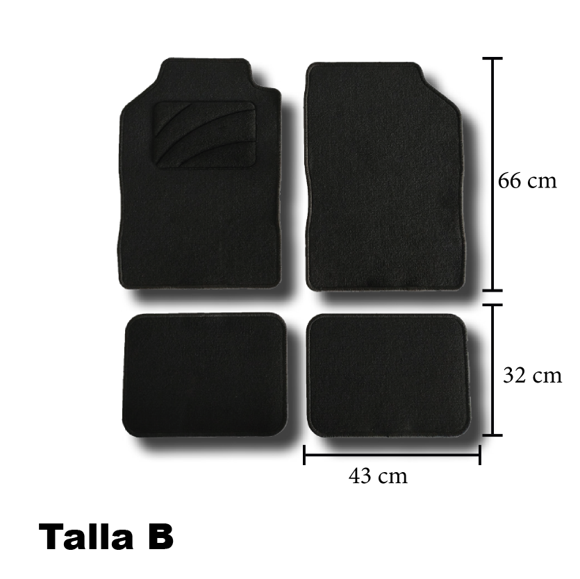 Alfombrillas de moqueta Semimedida Por Tallas - Calidad Standard a medida