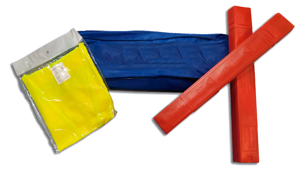 Kit emergencia Nylon (2 triangulos + 1 chaleco)