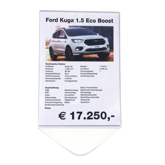 Portaprecios para parabrisas