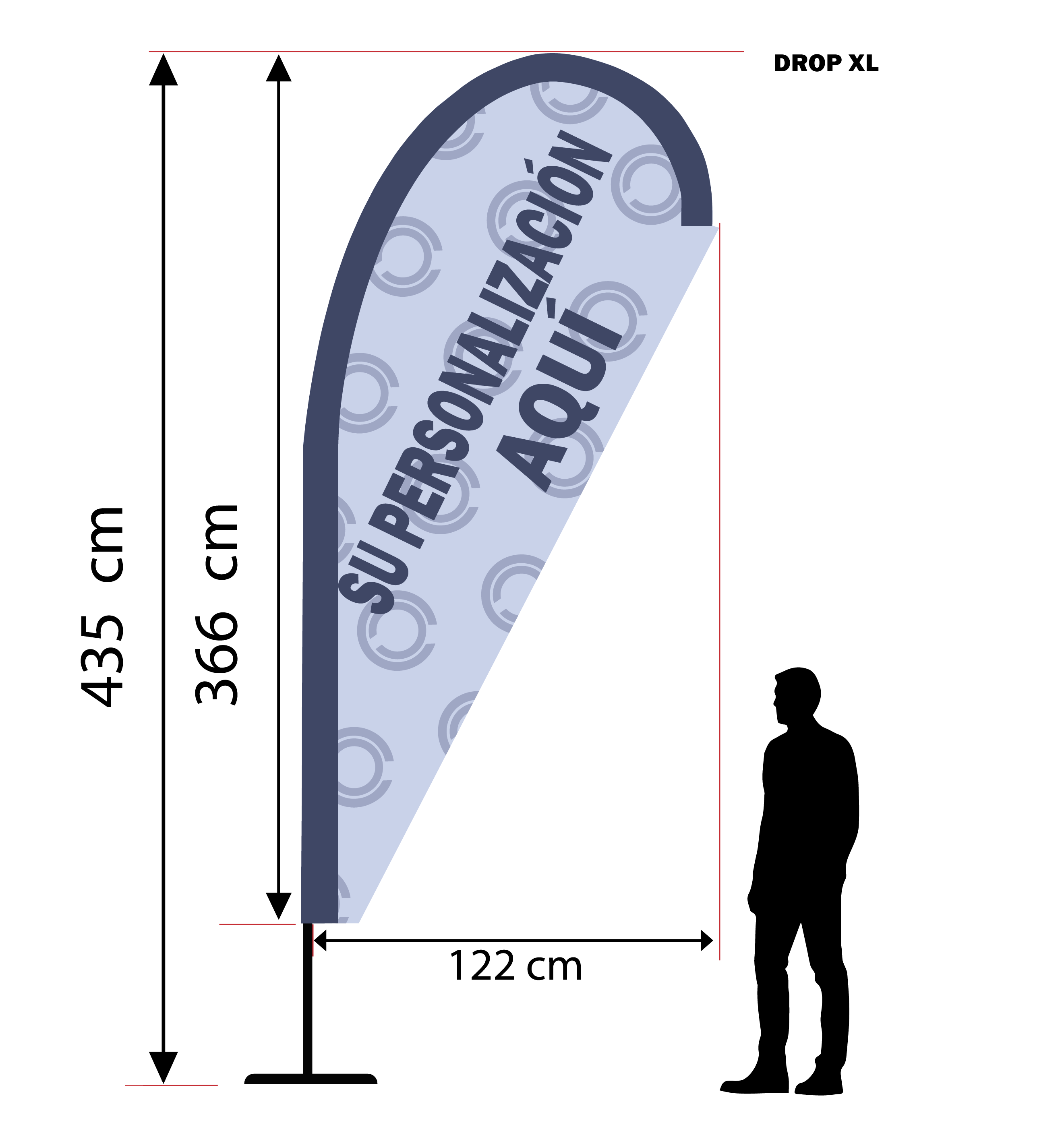 Conjunto mastil + bandera modelo
