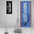 Bandera con mastil telescópico + base