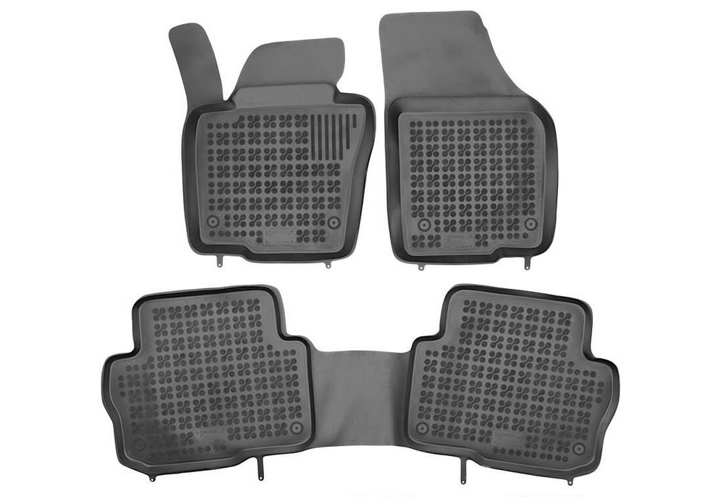 Alfombrillas de goma Negra Seat Alhambra, Volkswagen Sharan, 5pl (2010-actualidad) a medida